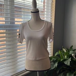 Ribbed Short Sleeve Shirt